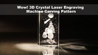 Uau! Padrão de escultura em máquina de gravação a laser de cristal 3D - Linhas incrivelmente precisas!
