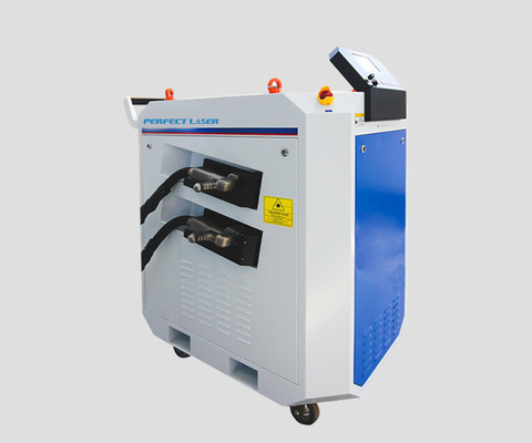 Máquina de Limpeza a Laser de Fibra Portátil de Cabeça Dupla Perfect Laser 1000W 1500W 2000W 3000W para Materiais Metálicos, Chapas de Aço Carbono