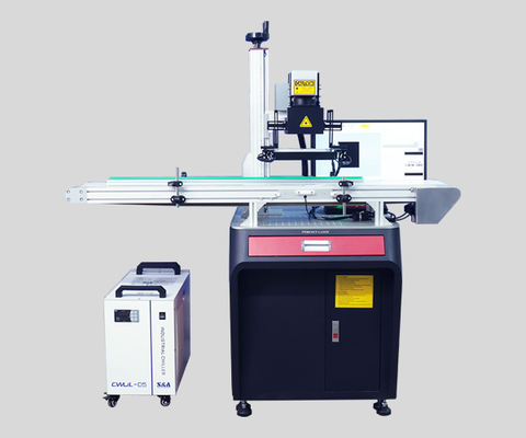 Máquina de gravura de marcação UV industrial visual automática do laser do sistema de posicionamento da câmera do CCD