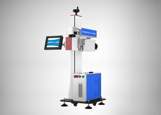 Máquina de marcação a laser voador 1064nm 20W elevável para linha de produção